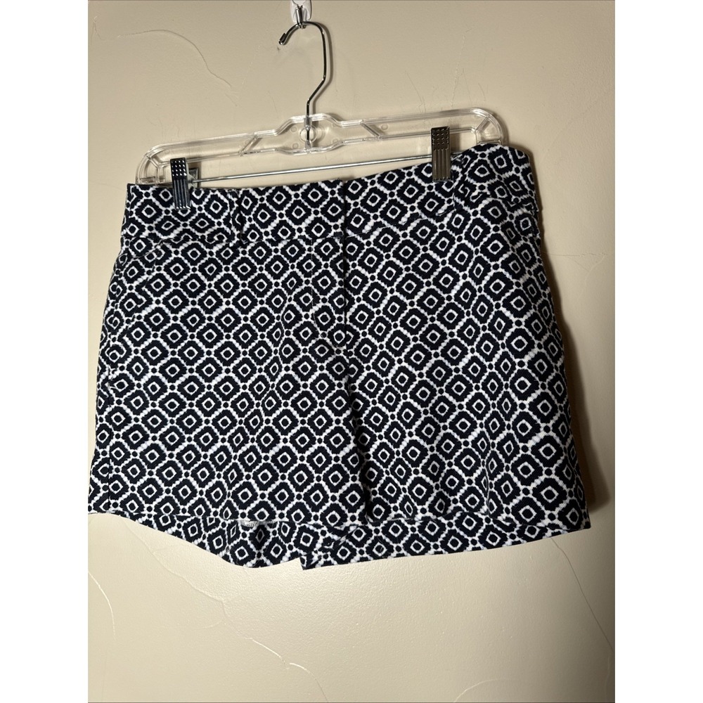NEW Ann Taylor‎ Loft Sz 2 The Riviera Short 4" Inseam Blue White  Embroiderd